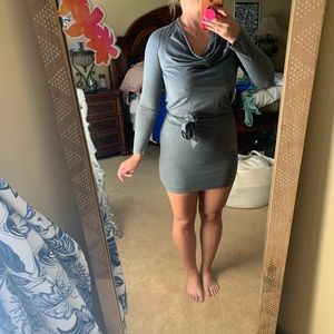 haute hippie gray back swoop dress